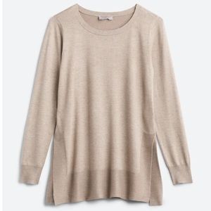 Side Slit Ribbed Pullover